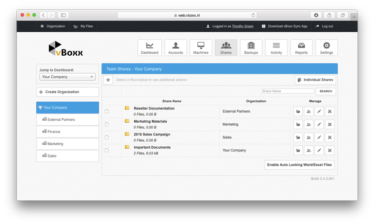 Houd uw bestanden in controle en gebruik team share om samen te werken in de cloud.