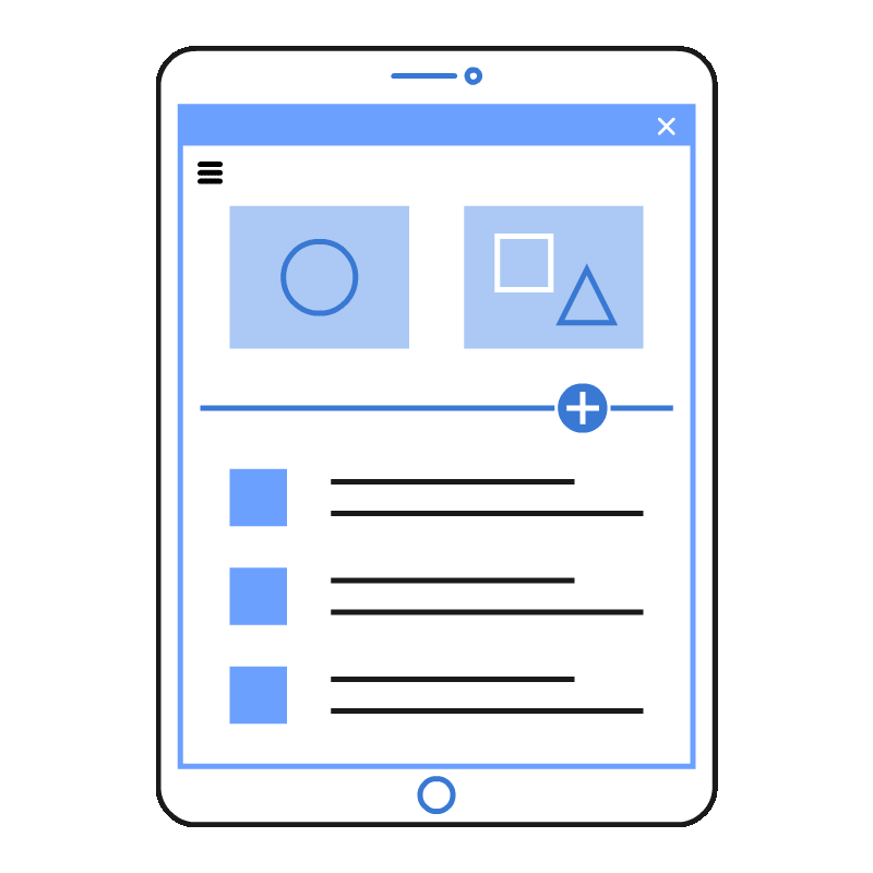 tablet scrollen