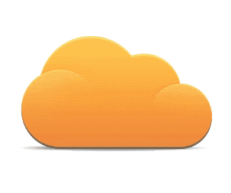 Een bewegende oranje vBoxx wolk